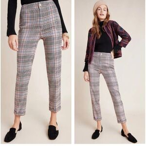 NWOT! Anthropologie Malcom Plaid Trouser Cropped Classic Pant ~Size:2 ~ RET:$130